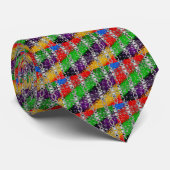 Wild Colorful Rabbit Pattern ネクタイ (ロール)