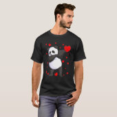 Wild Dab Animals Dabbing Panda Bear St Valentine's Tシャツ (正面フル)