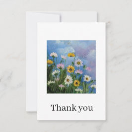 Wild daisies Thank you card サンキューカード