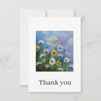 Wild daisies Thank you card サンキューカード