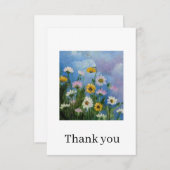 Wild daisies Thank you card サンキューカード (正面/裏面)