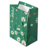 Wild Daisy Botanical Sage Green Gift Bag ミディアムペーパーバッグ (正面アングル)