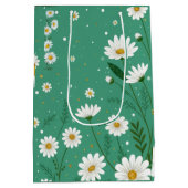 Wild Daisy Botanical Sage Green Gift Bag ミディアムペーパーバッグ (裏面)
