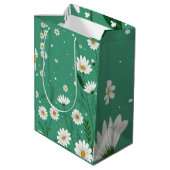 Wild Daisy Botanical Sage Green Gift Bag ミディアムペーパーバッグ (裏面アングル)