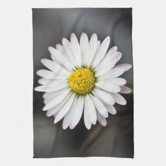 Wild daisy white and yellow キッチンタオル (縦)