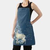 Wild Deer Footprints in Snow – Winter Nature Art エプロン (インサイチュ)