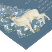 Wild Deer Footprints in Snow – Winter Nature Art ショートテーブルランナー (コーナー)