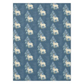 Wild Deer Footprints in Snow – Winter Nature Art テーブルクロス (正面)