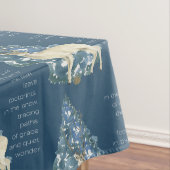 Wild Deer Footprints in Snow – Winter Nature Art テーブルクロス (インサイチュ)