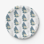 Wild Deer Footprints in Snow – Winter Nature Art ペーパープレート (正面)