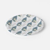 Wild Deer Footprints in Snow – Winter Nature Art ペーパープレート (アングル)