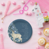 Wild Deer Footprints in Snow – Winter Nature Art ペーパープレート (パーティー)