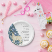 Wild Deer Footprints in Snow – Winter Nature Art ペーパープレート (パーティー)