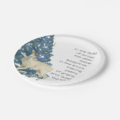 Wild Deer Footprints in Snow – Winter Nature Art ペーパープレート (アングル)