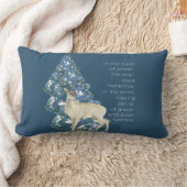 Wild Deer Footprints in Snow – Winter Nature Art ランバークッション (ブランケット)