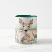 Wild Deer Resting in a Meadow Art Mug Cup マグカップ (中央)
