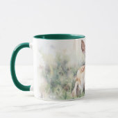 Wild Deer Resting in a Meadow Art Mug Cup マグカップ (左)