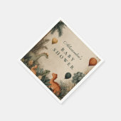 Wild Dino Forest Baby Shower スタンダードカクテルナプキン (角)