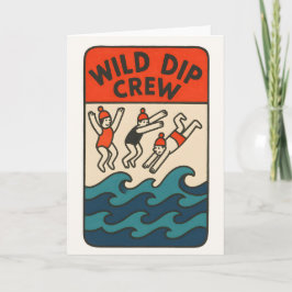 Wild Dip Crew - 海のスイミング仲間デザイン カード
