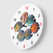 Wild Discusfish ラージ壁時計 (傾斜)