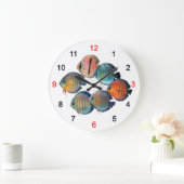 Wild Discusfish ラージ壁時計 (ホーム)