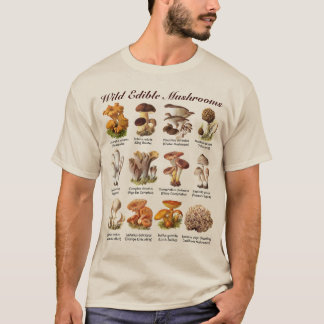 Wild Edible Mushrooms T-Shirt Tシャツ