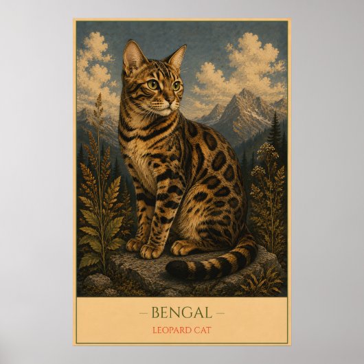 Wild Elegance: Bengal Cat ポスター (正面)