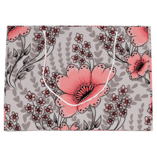 Wild fields patterned gift bag ラージペーパーバッグ