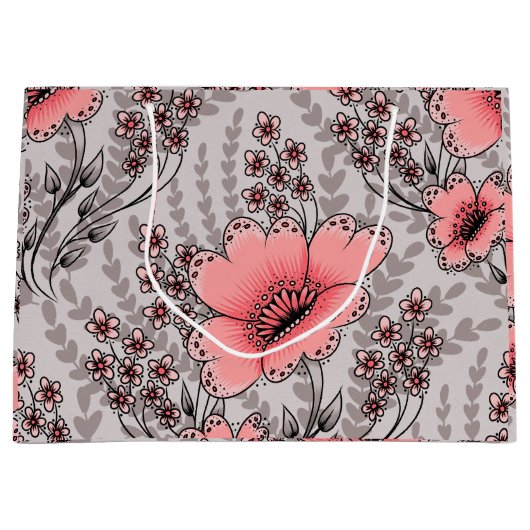 Wild fields patterned gift bag ラージペーパーバッグ (正面)