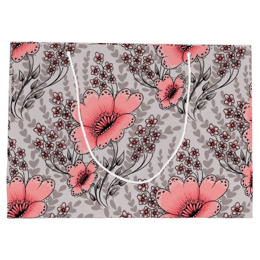 Wild fields patterned gift bag ラージペーパーバッグ (裏面)