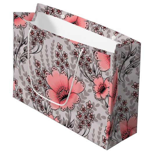 Wild fields patterned gift bag ラージペーパーバッグ (正面アングル)