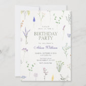 Wild florals birthday 招待状 (正面)