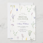 Wild florals bridal shower 招待状 (正面)