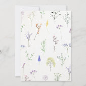 Wild florals bridal shower 招待状 (裏面)