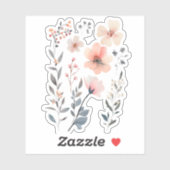 Wild Flower-Floral-Cute シール (シート)