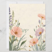 Wild Flower with Custom Text Scrapbook Paper (裏面)
