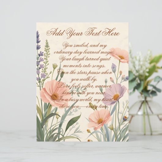 Wild Flower with Custom Text Scrapbook Paper (スタンド正面)