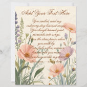 Wild Flower with Custom Text Scrapbook Paper (正面)