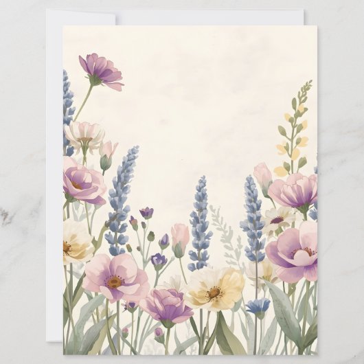 Wild Flower with Custom Text Scrapbook Paper (裏面)