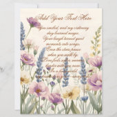 Wild Flower with Custom Text Scrapbook Paper (正面)