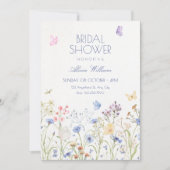 Wild flowers bridal shower 招待状 (正面)