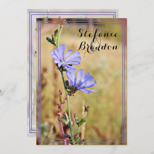 Wild Flowers in the 結婚 Morning's 招待状 (正面/裏面)