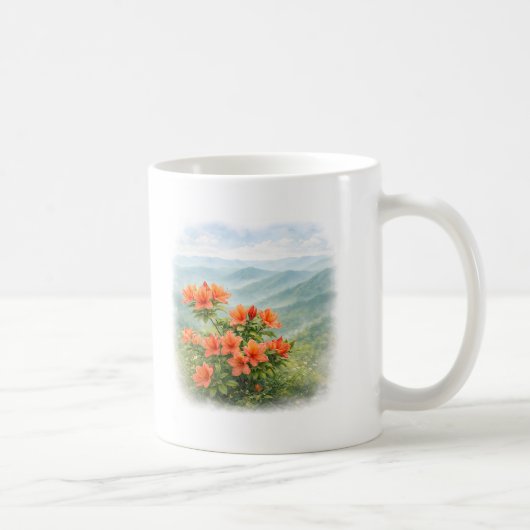 Wild Flowers of Japan – Japanese Wild Azalea  コーヒーマグカップ (右)