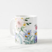 Wild Flowers, on an old bike Mix & Match コーヒーマグカップ (正面左)