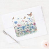 Wild Flowers & Quote Card スクエアシール (封筒)