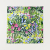 Wild flowers watercolor タペストリー (正面)