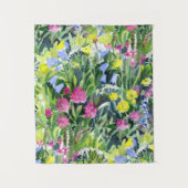 Wild flowers watercolor タペストリー (正面)