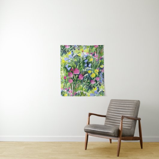 Wild flowers watercolor タペストリー (インサイチュ)