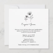 Wild Flowers Wedding Monogram Invitation Design 招待状 (裏面)