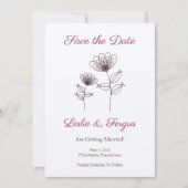 Wild Flowers with Branches and Leaves 招待状 (正面)